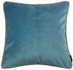 Cargar imagen en el visor de la galería, McAlister Textiles Matt Duck Egg Blue Velvet 43cm x 43cm Contrast Piped Cushion Sets Cushions and Covers 
