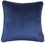 Cargar imagen en el visor de la galería, McAlister Textiles Matt Navy Blue Velvet 43cm x 43cm Piped Cushion Sets Cushions and Covers 
