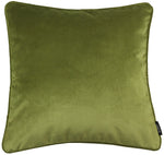 Cargar imagen en el visor de la galería, McAlister Textiles Matt Lime Green Velvet 43cm x 43cm Piped Cushion Sets Cushions and Covers 
