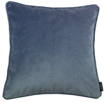 Cargar imagen en el visor de la galería, McAlister Textiles Matt Petrol Blue Velvet 43cm x 43cm Piped Cushion Sets Cushions and Covers 
