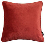 Cargar imagen en el visor de la galería, McAlister Textiles Matt Rust Red Orange Velvet 43cm x 43cm Piped Cushion Sets Cushions and Covers 
