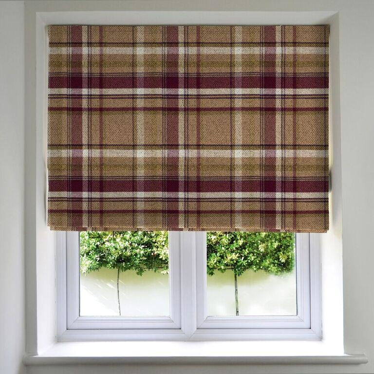 McAlister Textiles Heritage Purple + Green Tartan Roman Blind mws_apo_generated 