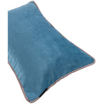 Cargar imagen en el visor de la galería, McAlister Textiles Matt Duck Egg Blue Contrast Piped Velvet Cushion Cushions and Covers 
