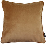 Cargar imagen en el visor de la galería, McAlister Textiles Matt Caramel Gold Velvet 43cm x 43cm Piped Cushion Sets Cushions and Covers 
