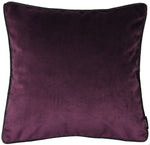 Cargar imagen en el visor de la galería, McAlister Textiles Matt Aubergine Purple Velvet 43cm x 43cm Piped Cushion Sets Cushions and Covers 
