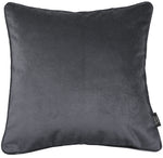 Cargar imagen en el visor de la galería, McAlister Textiles Matt Charcoal Grey Velvet 43cm x 43cm Contrast Piped Cushion Sets Cushions and Covers 
