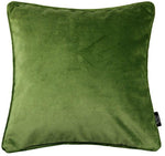 Cargar imagen en el visor de la galería, McAlister Textiles Matt Fern Green Velvet 43cm x 43cm Piped Cushion Sets Cushions and Covers 
