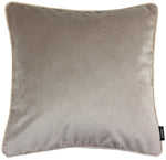 Cargar imagen en el visor de la galería, McAlister Textiles Matt Beige Mink Velvet 43cm x 43cm Contrast Piped Cushion Sets Cushions and Covers 
