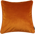 Cargar imagen en el visor de la galería, McAlister Textiles Matt Burnt Orange Velvet 43cm x 43cm Piped Cushion Sets Cushions and Covers 
