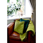 Cargar imagen en el visor de la galería, McAlister Textiles Matt Lime Green Piped Velvet Cushion Cushions and Covers 
