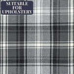 Cargar imagen en el visor de la galería, McAlister Textiles Angus Charcoal Grey Tartan Check Curtain Fabric Fabrics 1 Metre 
