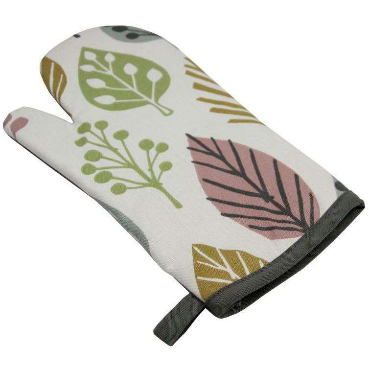 McAlister Textiles Magda Pink Cotton Print Single Oven Mitt Kitchen Accessories 