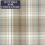 Cargar imagen en el visor de la galería, McAlister Textiles Angus Beige Cream Tartan Check Curtain Fabric Fabrics 
