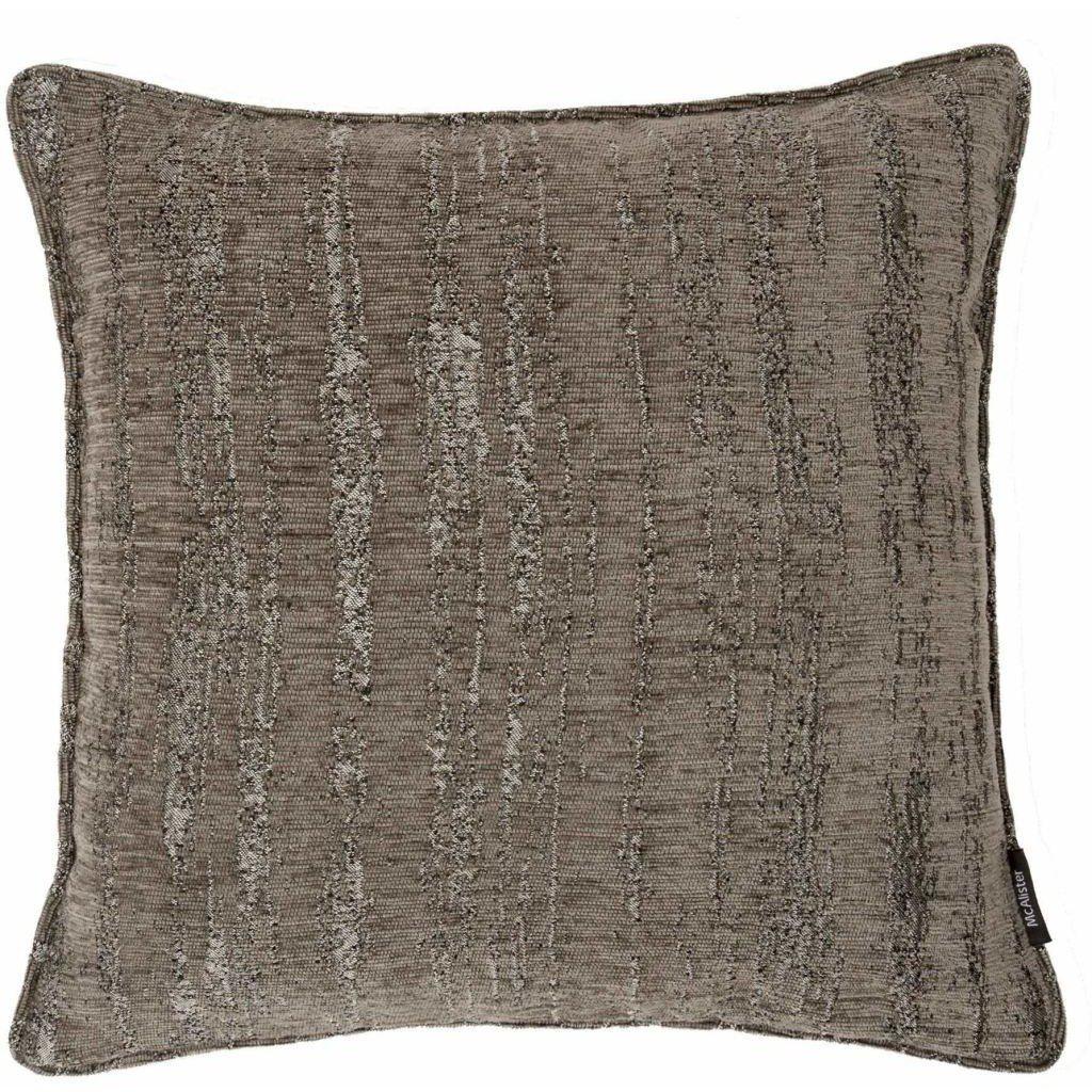 McAlister Textiles Textured Chenille Charcoal Grey Cushion Cushions and Covers Polyester Filler 49cm x 49cm 