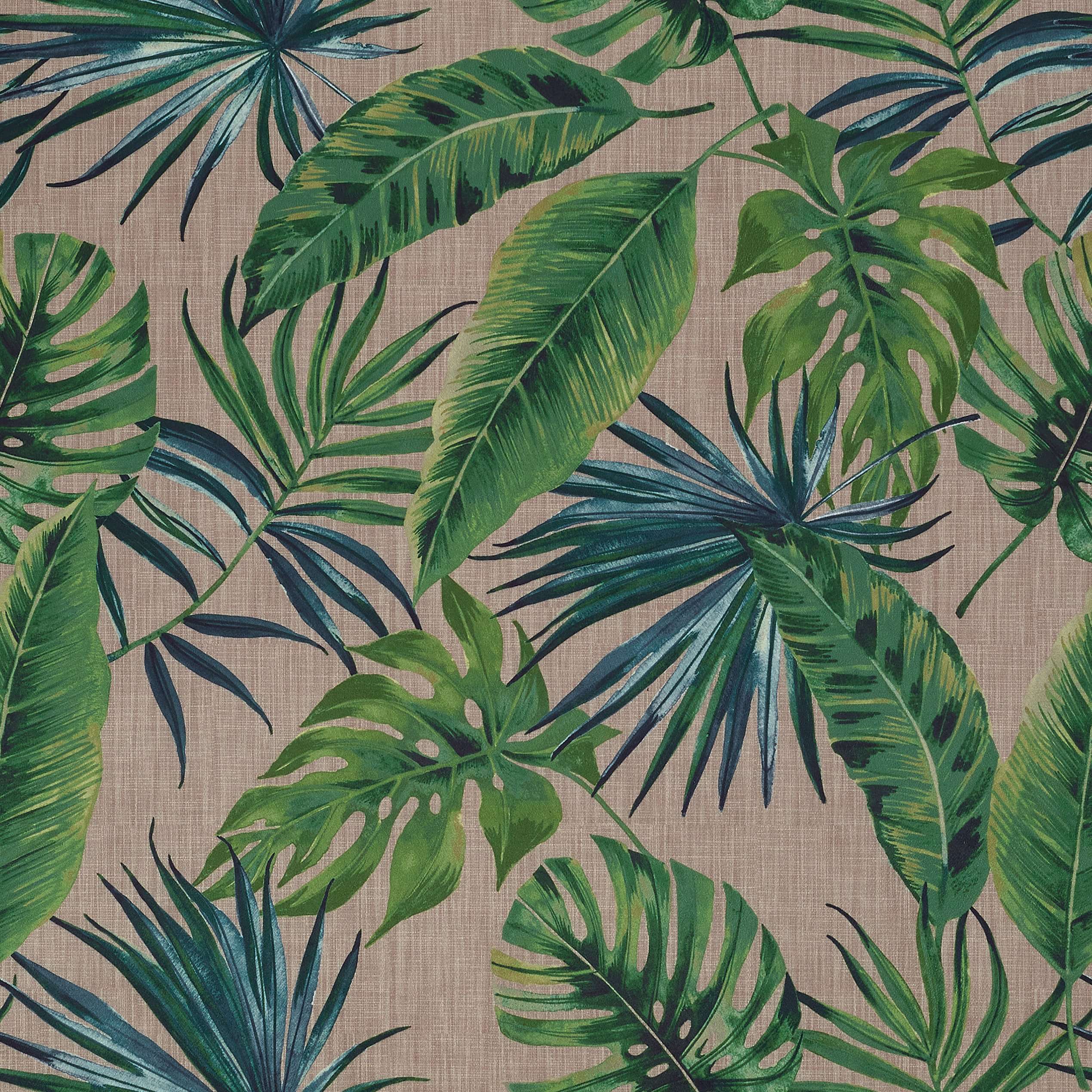 McAlister Textiles Palm Leaf New Printed Velvet Fabric Fabrics 1/2 Metre 