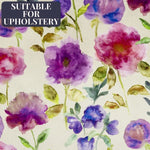 Cargar imagen en el visor de la galería, McAlister Textiles Renoir Floral Violet Purple Velvet Fabric Fabrics 

