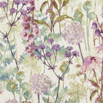 Cargar imagen en el visor de la galería, McAlister Textiles Wildflower Pastel Purple Linen Fabric Fabrics 1 Metre 

