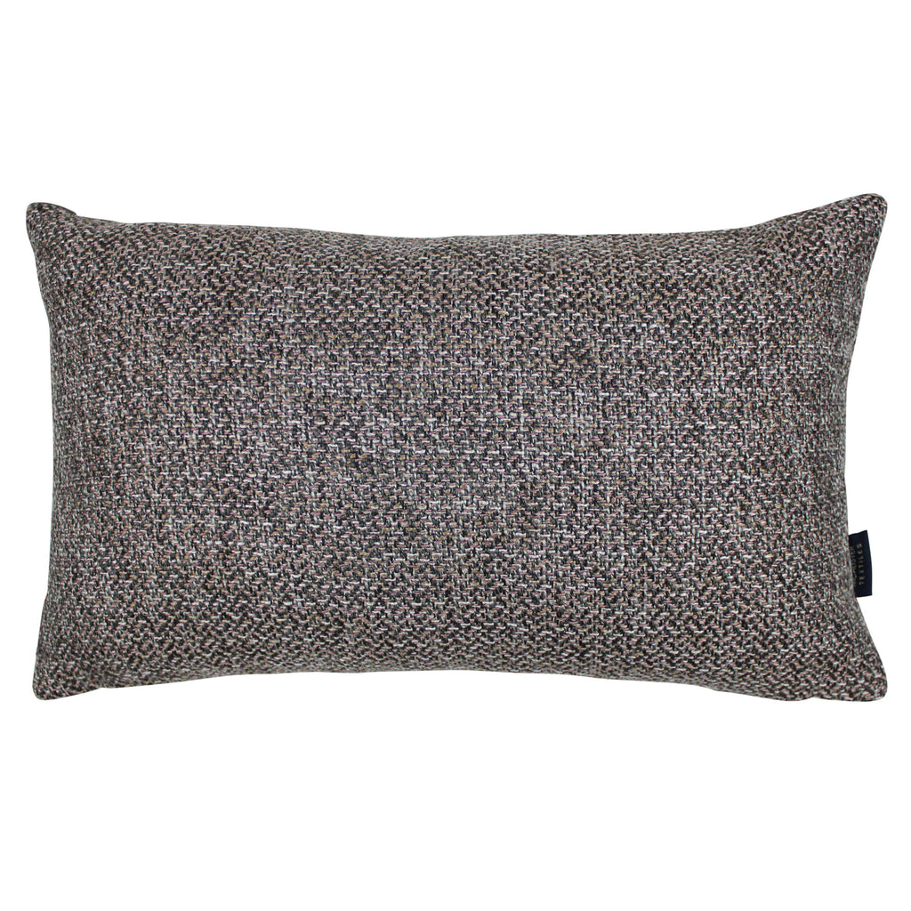 McAlister Textiles Lewis Tweed Pillow Grey Heather and Pink Pillow Cover Only 50cm x 30cm 