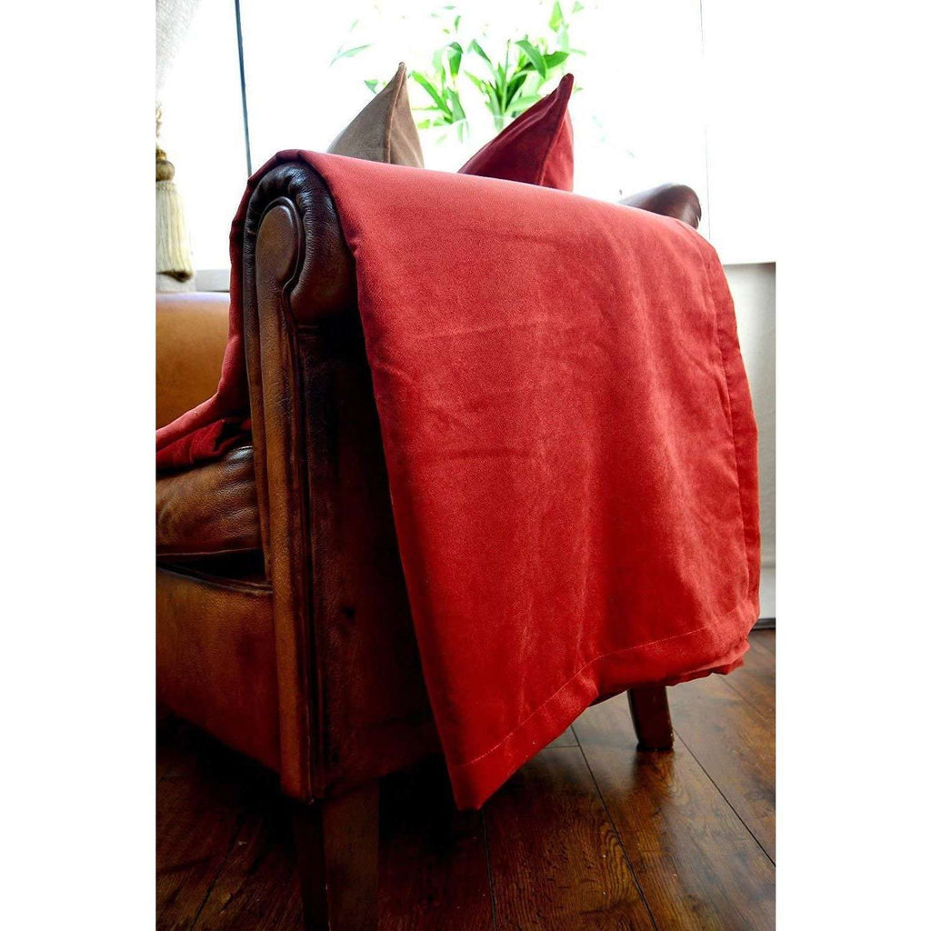 McAlister Textiles Matt Rust Red Orange Velvet Fabric Fabrics 