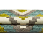Cargar imagen en el visor de la galería, McAlister Textiles Navajo Blue + Lime Green Striped Fabric Fabrics 
