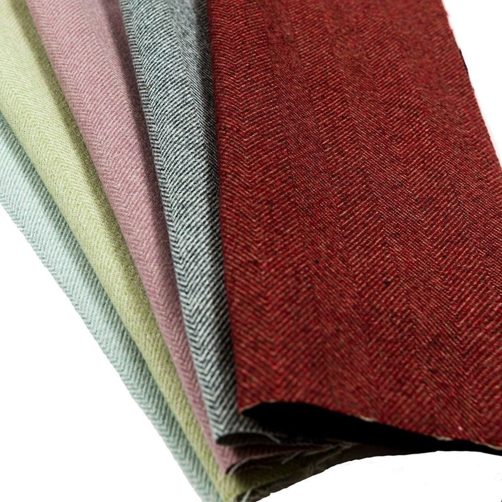 McAlister Textiles Herringbone Charcoal Grey Fabric Fabrics 