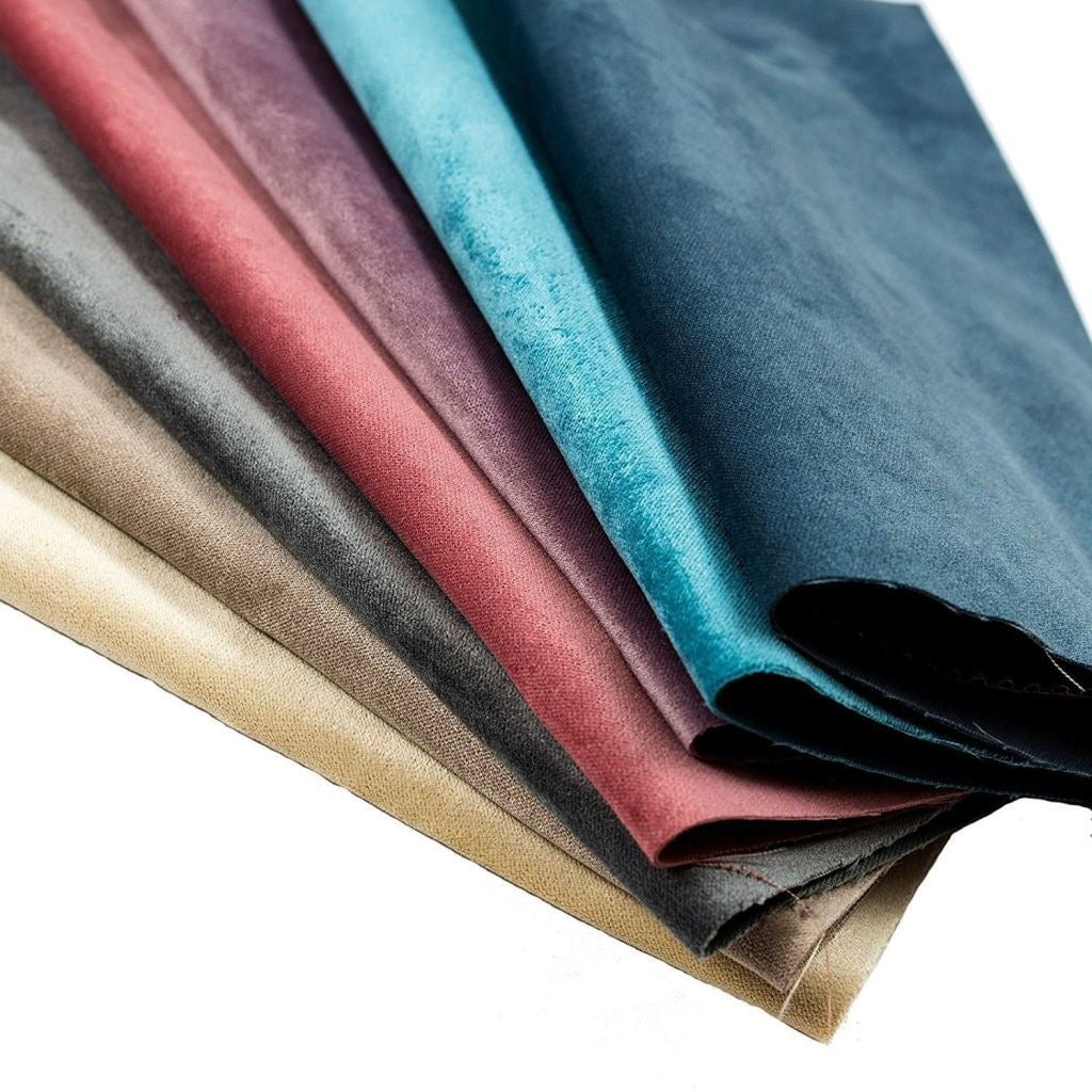 McAlister Textiles Matt Ochre Yellow Velvet Fabric Fabrics 