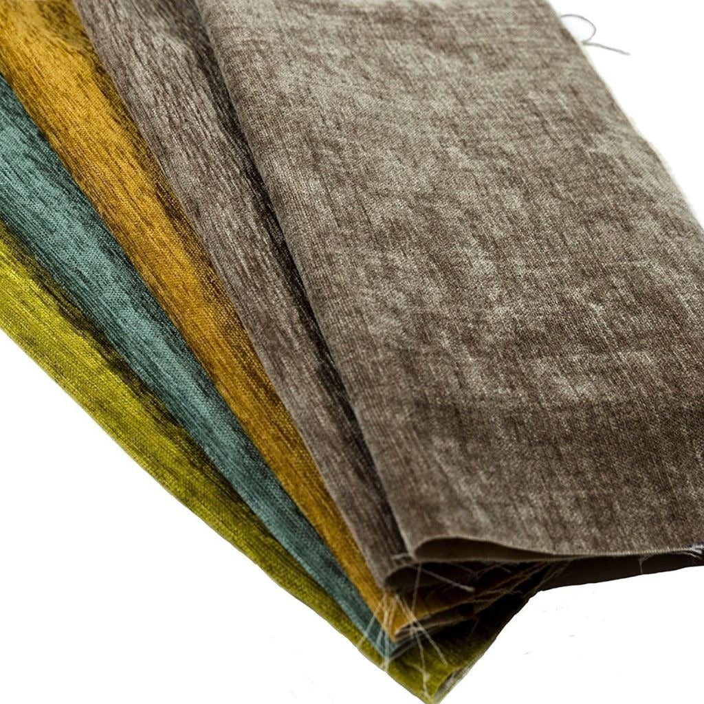 McAlister Textiles Plain Chenille Taupe Beige Fabric Fabrics 
