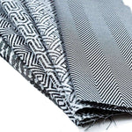 Cargar imagen en el visor de la galería, McAlister Textiles Herringbone Twill Black + White Fabric Fabrics 
