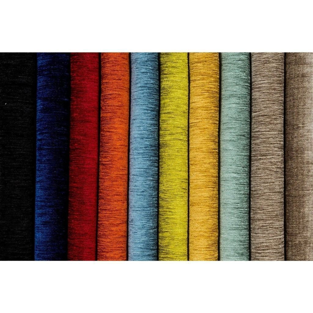 McAlister Textiles Plain Chenille Wedgewood Blue Fabric Fabrics 