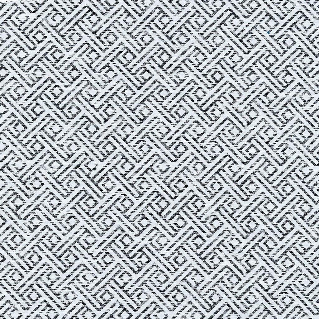 McAlister Textiles Monterrey Black + White Fabric Fabrics 1 Metre 