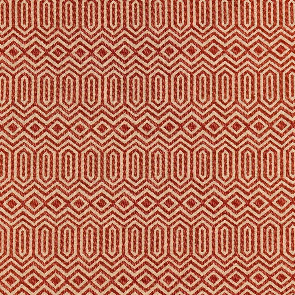 McAlister Textiles Colorado Geometric Burnt Orange Fabric Fabrics 1 Metre 