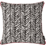 Cargar imagen en el visor de la galería, McAlister Textiles Baja Black + White Abstract Cushion Cushions and Covers Polyester Filler 43cm x 43cm Coloured Piping
