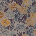 Cargar imagen en el visor de la galería, McAlister Textiles Blooma Blue, Grey and Ochre Fabric Fabrics 1 Metre 

