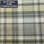 Cargar imagen en el visor de la galería, McAlister Textiles Heritage Tartan Mustard Yellow + Grey Curtain Fabric Fabrics 1 Metre 
