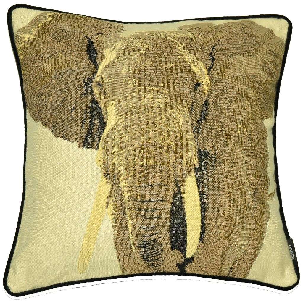 McAlister Textiles Tapestry Grey Elephant Cushion Cushions and Covers Cover Only 