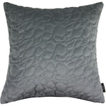 Cargar imagen en el visor de la galería, McAlister Textiles Pebble Quilted Silver Grey Velvet Cushion Cushions and Covers Cover Only 43cm x 43cm 
