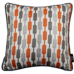Cargar imagen en el visor de la galería, McAlister Textiles Lotta Burnt Orange + Grey Cushion Cushions and Covers Cover Only 43cm x 43cm 
