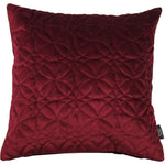 Cargar imagen en el visor de la galería, McAlister Textiles Round Quilted Wine Red Velvet Cushion Cushions and Covers Cover Only 43cm x 43cm 
