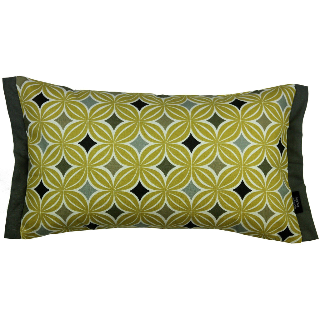McAlister Textiles Laila Cotton Print Ochre Yellow Pillow Pillow Cover Only 50cm x 30cm 