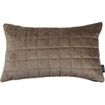 Cargar imagen en el visor de la galería, McAlister Textiles Square Quilted Mocha Brown Velvet Pillow Pillow Cover Only 50cm x 30cm 
