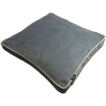Cargar imagen en el visor de la galería, McAlister Textiles Deluxe Velvet Charcoal Grey Box 43cm x 43cm x 3cm Box Cushions 
