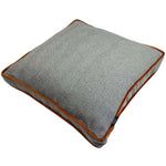 Cargar imagen en el visor de la galería, McAlister Textiles Deluxe Large Herringbone Grey + Orange Box Cushion 50cm x 50cm x 5cm Box Cushions 
