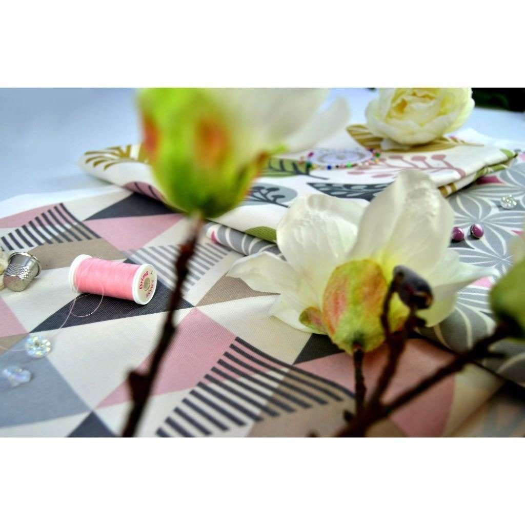McAlister Textiles Vita Cotton Print Blush Pink Fabric Fabrics 