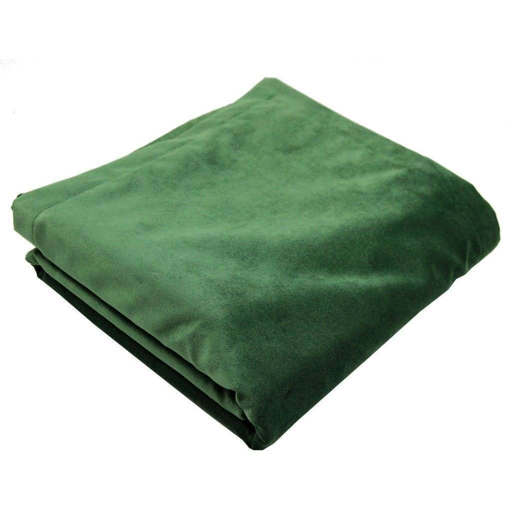 McAlister Textiles Matt Moss Green Velvet Throw Blankets & Runners Throws and Runners Regular (130cm x 200cm) 