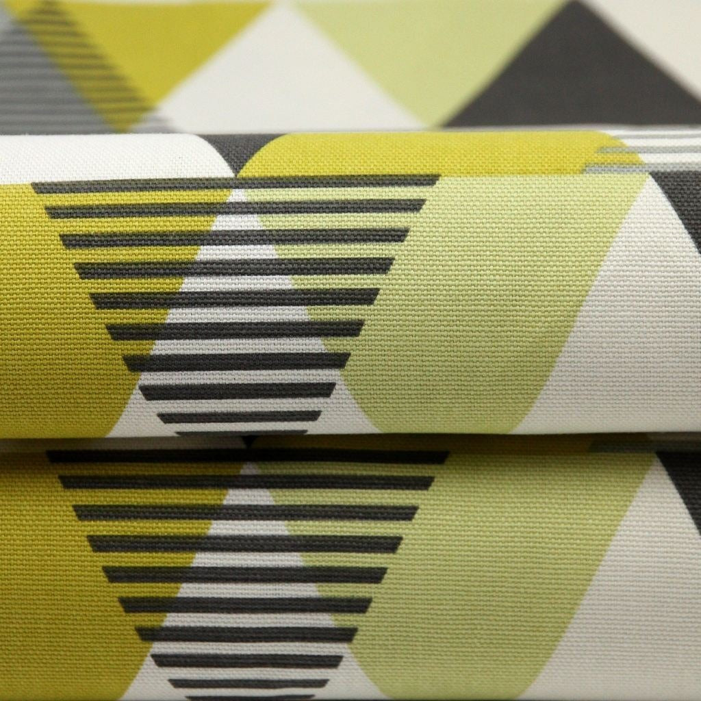 McAlister Textiles Vita Cotton Print Ochre Yellow Fabric Fabrics 