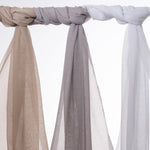 Cargar imagen en el visor de la galería, McAlister Textiles Infinity White Contract Voile Unlined Curtains - Single Panel Tailored Curtains 
