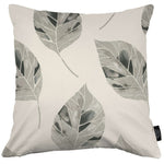 Cargar imagen en el visor de la galería, McAlister Textiles Leaf Soft Grey Floral Cotton Print Cushions Cushions and Covers Cover Only 43cm x 43cm 
