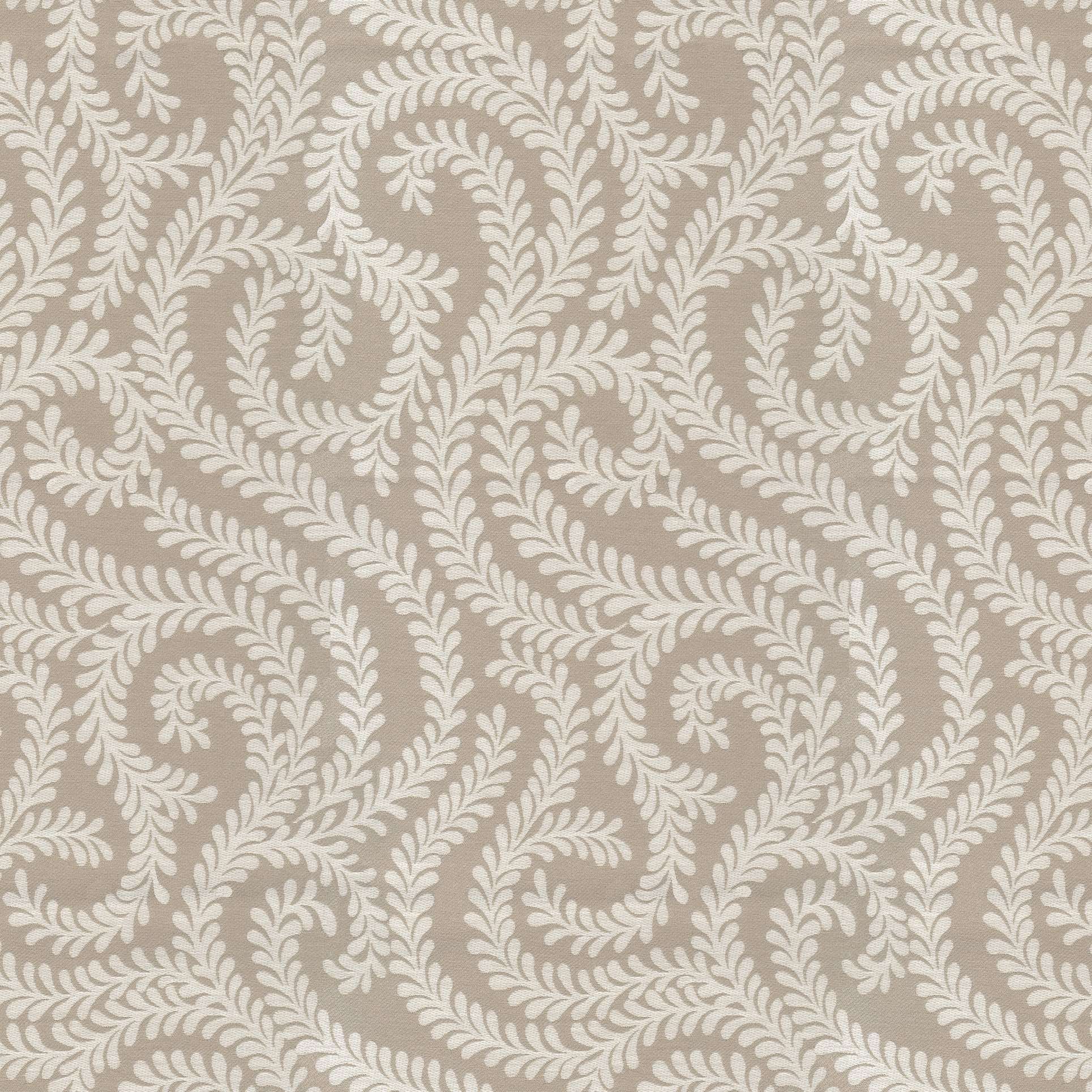 McAlister Textiles Little Leaf Pale Beige Fabric Fabrics 1 Metre 