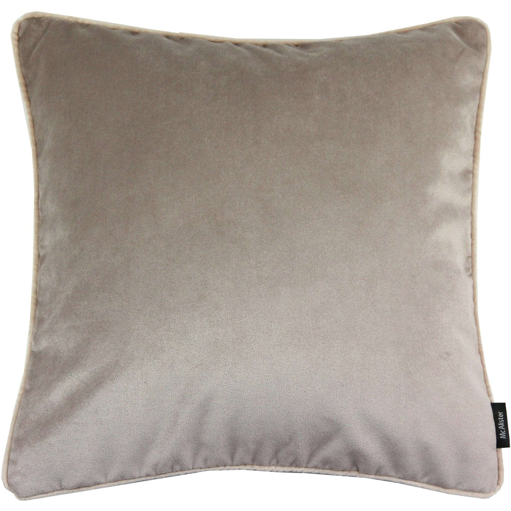 McAlister Textiles Matt Beige Mink Velvet Cushion Cushions and Covers Cover Only 43cm x 43cm 