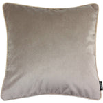 Cargar imagen en el visor de la galería, McAlister Textiles Matt Beige Mink Contrast Piped Velvet Cushion Cushions and Covers Cover Only 43cm x 43cm 

